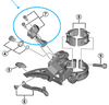 Shimano Anschlagschrauben FD-M9025 mit Platte M4x8.5mm 