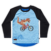 Kids Ride Shotgun Dino Windproof Kids MTB Jersey 2 Y blue Jungen